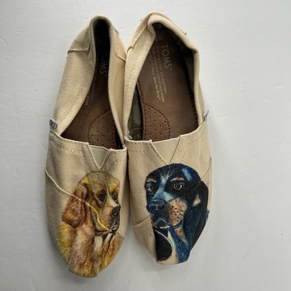 Toms Custom Paint Ladies Size 6.5 - Picture 1 of 6